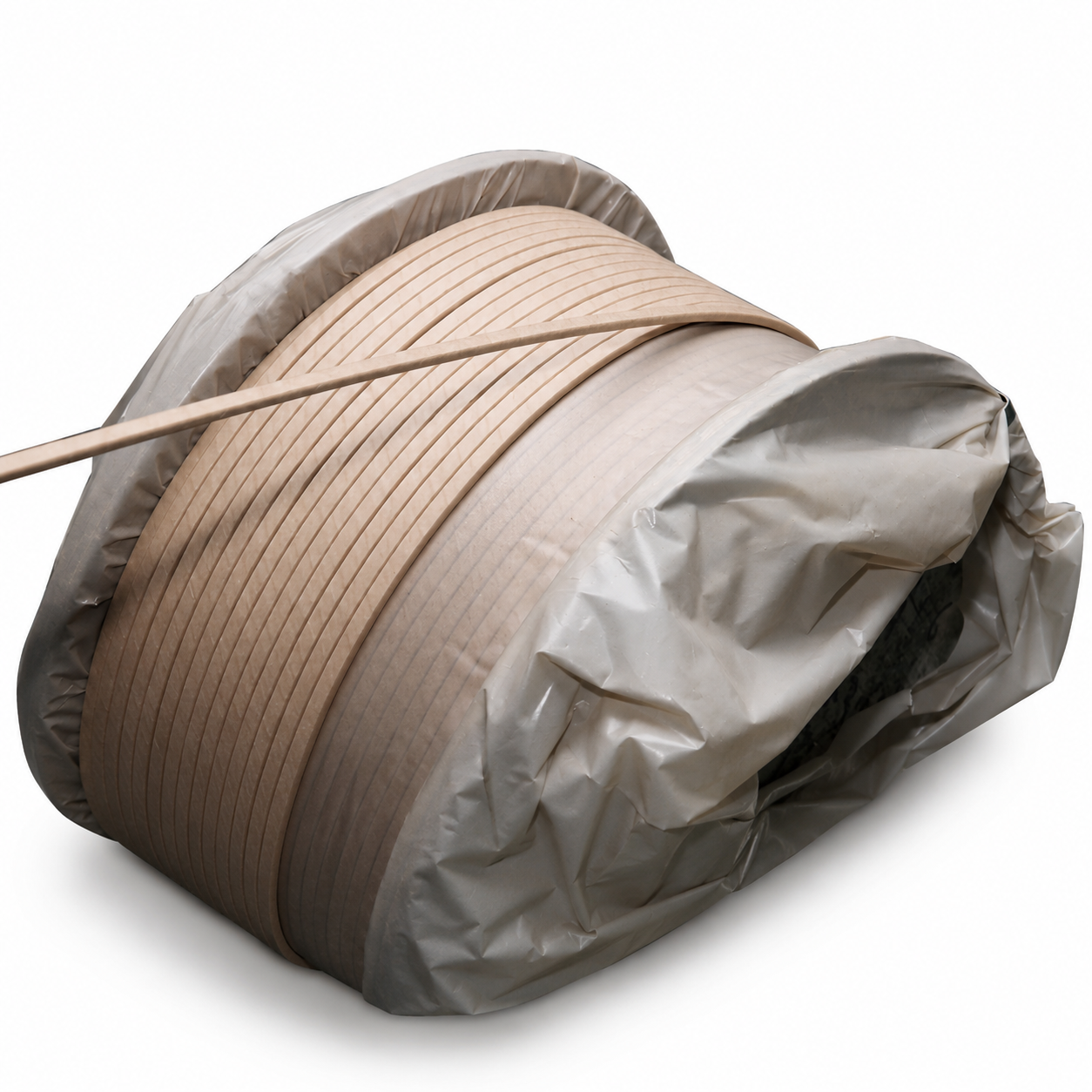Paper-covered copper strip material
